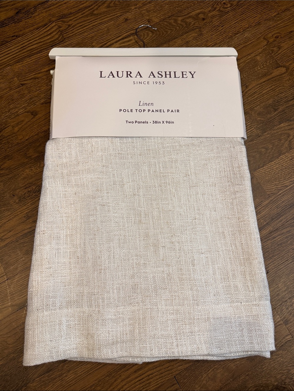 🆕 Laura Ashley Linen Pole Top Curtain Panel Pair